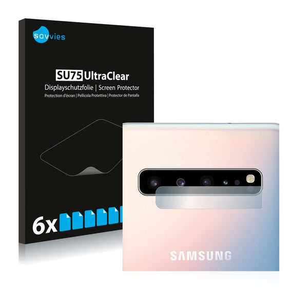 6x Savvies SU75 Screen Protector for Samsung Galaxy S10 5G (Camera)