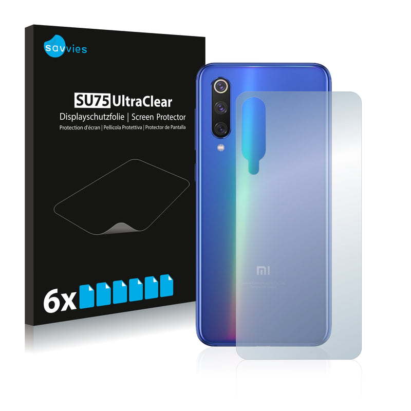 6x Savvies SU75 Screen Protector for Xiaomi Mi 9 SE (Back)