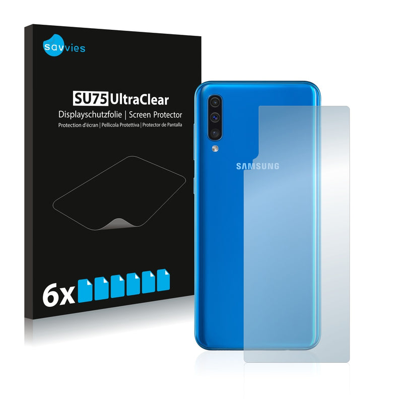 6x Savvies SU75 Screen Protector for Samsung Galaxy A50 (Back)