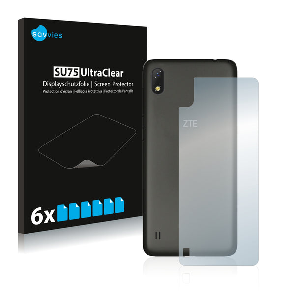 6x Savvies SU75 Screen Protector for ZTE Blade A530 (Back)