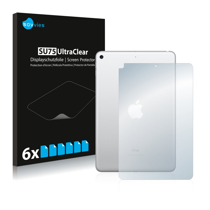 6x Savvies SU75 Screen Protector for Apple iPad mini 5 2019 (Back)