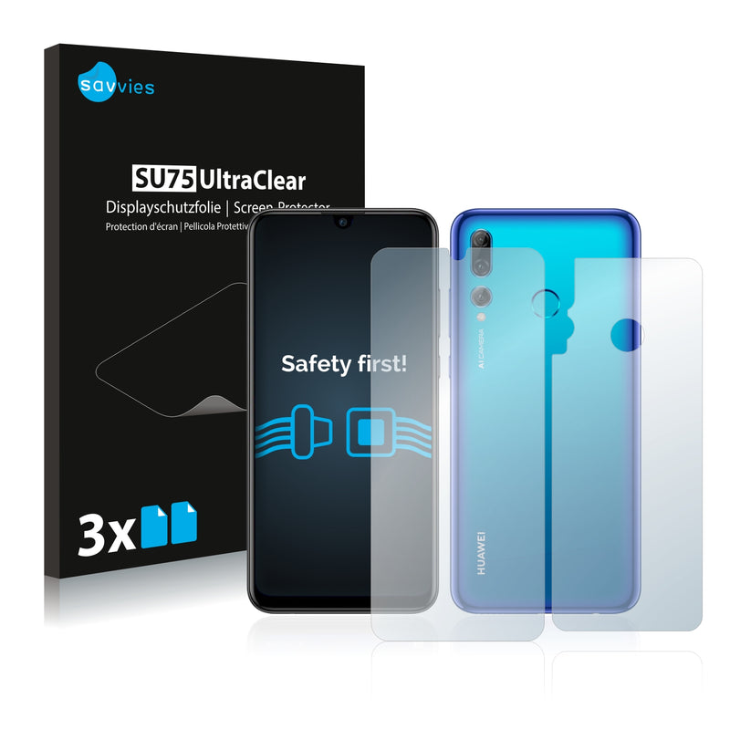6x Savvies SU75 Screen Protector for Huawei P smart Plus 2019 (Front + Back)