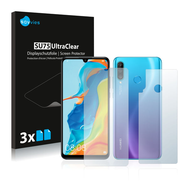 6x Savvies SU75 Screen Protector for Huawei P30 lite (Front + Back)