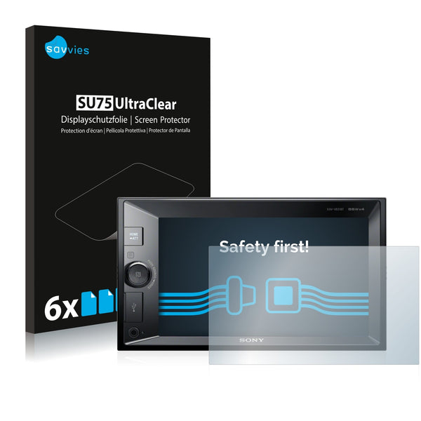 6x Savvies SU75 Screen Protector for Sony XAV-V631BT