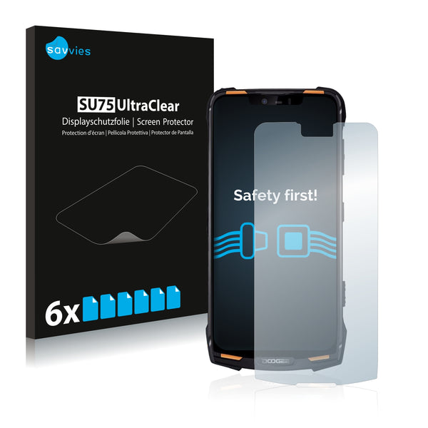 6x Savvies SU75 Screen Protector for Doogee S90