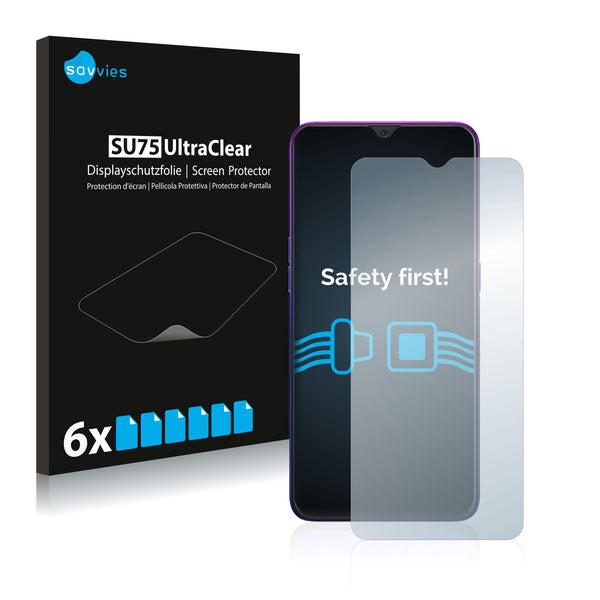 6x Savvies SU75 Screen Protector for Oppo Reno Z