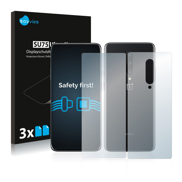 6x Savvies SU75 Screen Protector for OnePlus 7 Pro (Front + Back)