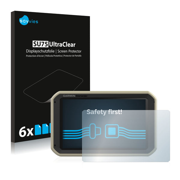 6x Savvies SU75 Screen Protector for Garmin Overlander