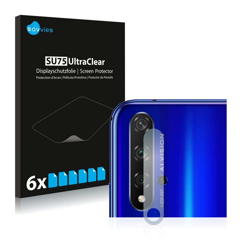 6x Savvies SU75 Screen Protector for Honor 20 (Camera)