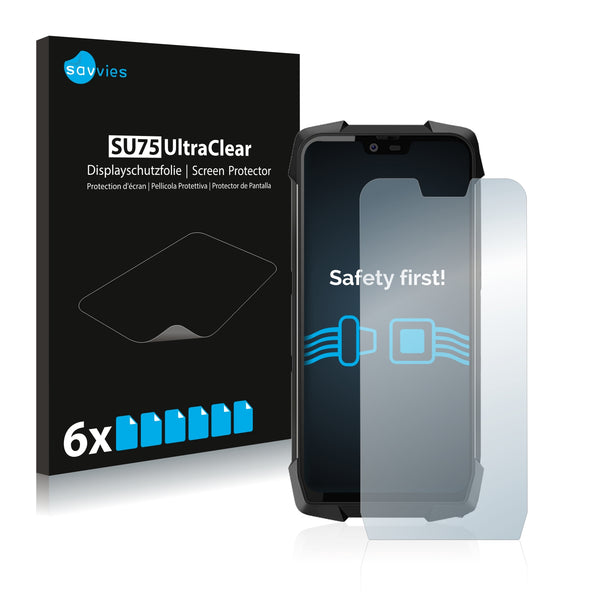 6x Savvies SU75 Screen Protector for Blackview BV9700 Pro