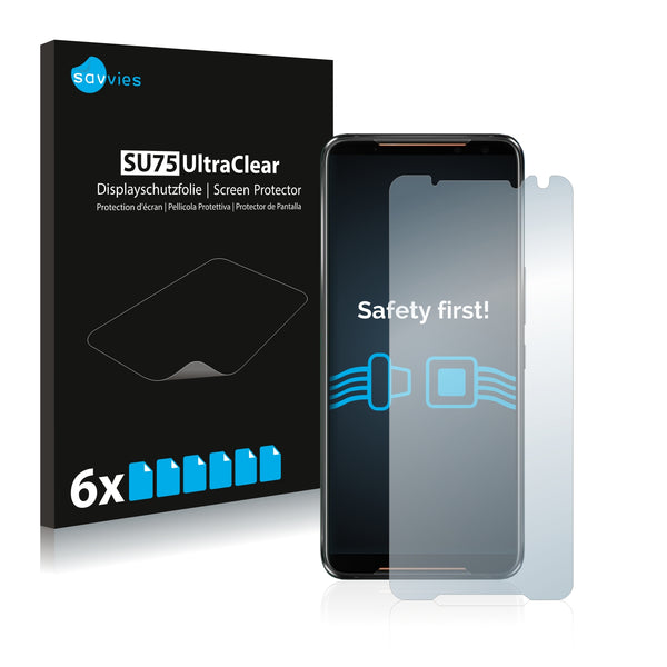 6x Savvies SU75 Screen Protector for Asus ROG Phone 2