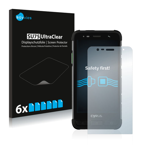 6x Savvies SU75 Screen Protector for Cyrus CS45 XA