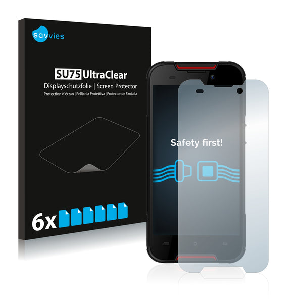 6x Savvies SU75 Screen Protector for Cubot Quest Lite