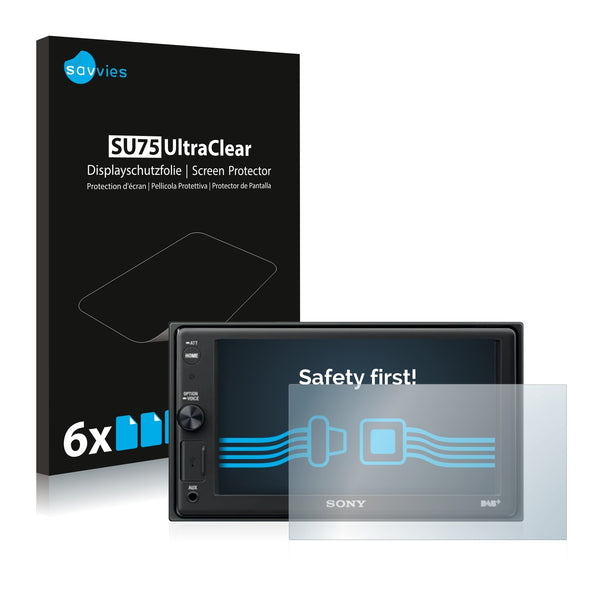 6x Savvies SU75 Screen Protector for Sony XAV-AX1005DB