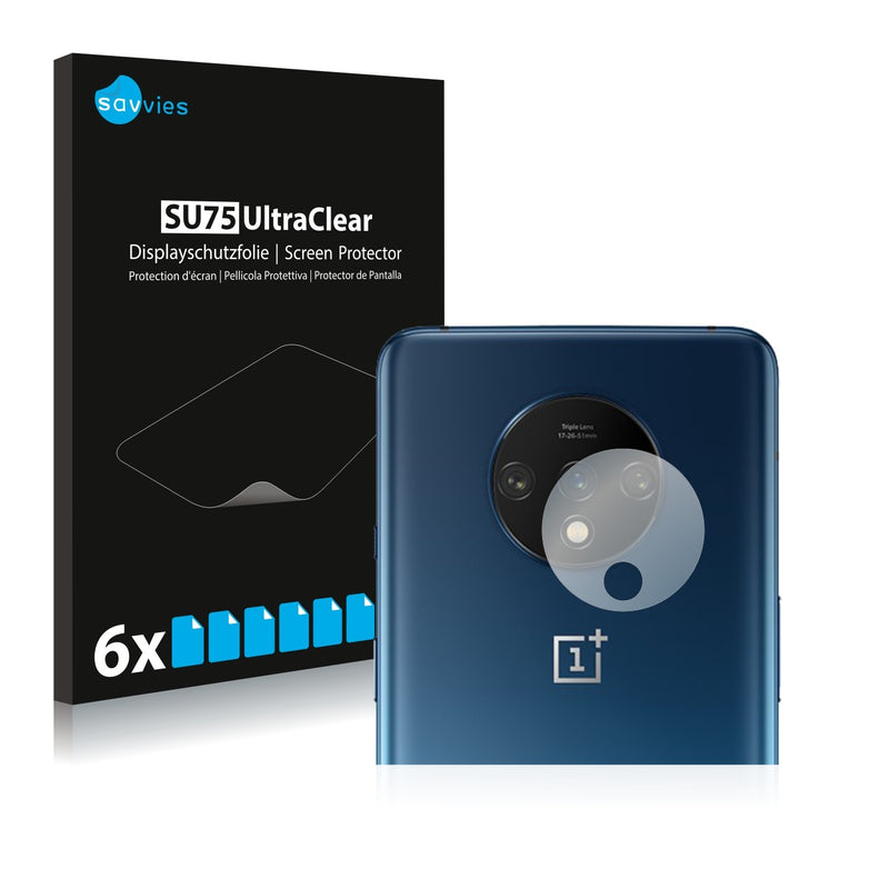 6x Savvies SU75 Screen Protector for OnePlus 7T (Camera)