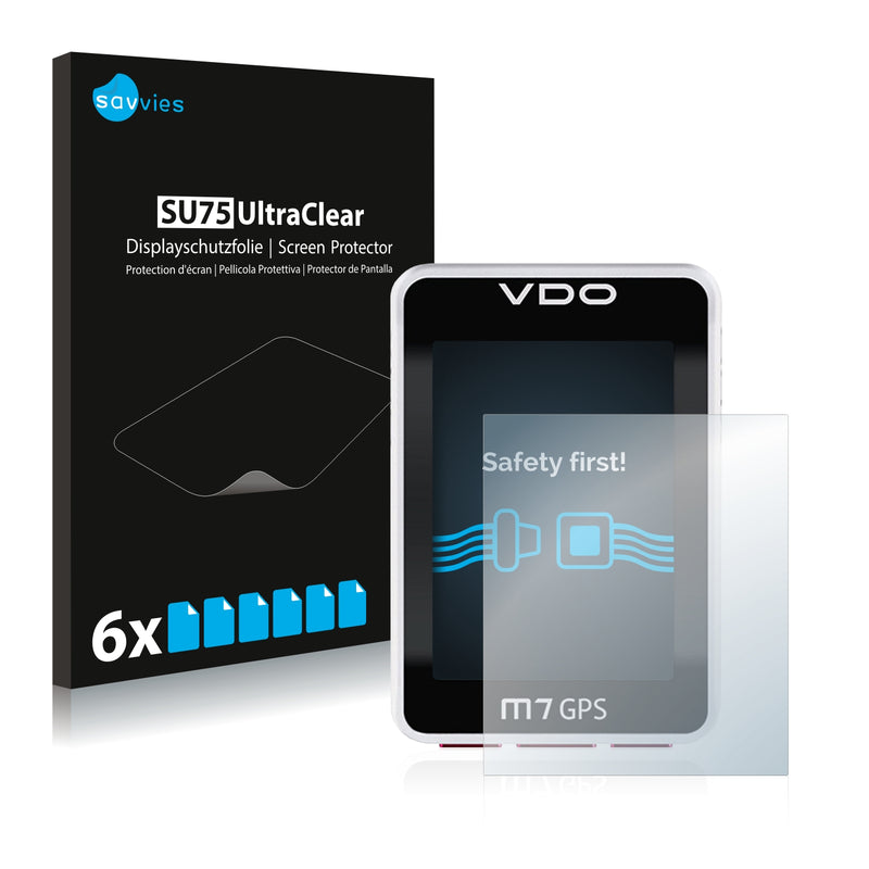 6x Savvies SU75 Screen Protector for VDO M7 GPS