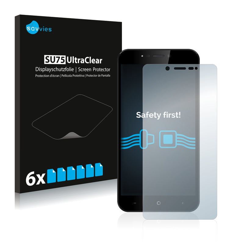 6x Savvies SU75 Screen Protector for Leagoo Power 2 Pro