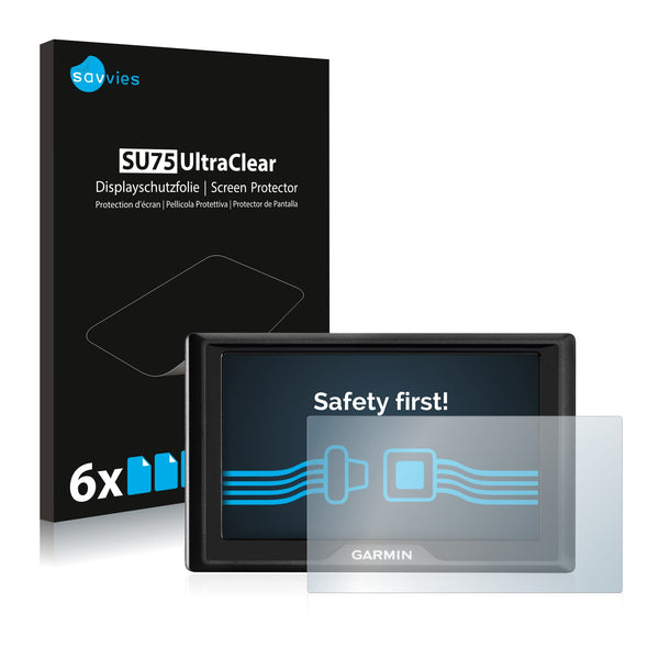 6x Savvies SU75 Screen Protector for Garmin Drive 5 MT-S EU