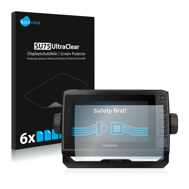 6x Savvies SU75 Screen Protector for Garmin echoMAP UHD 74cv