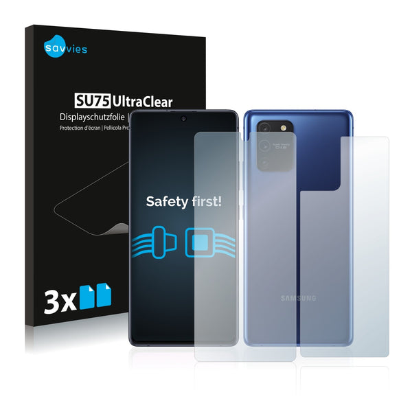 6x Savvies SU75 Screen Protector for Samsung Galaxy S10 Lite (Front + Back)