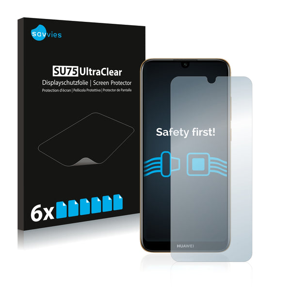 6x Savvies SU75 Screen Protector for Huawei Y6s 2019
