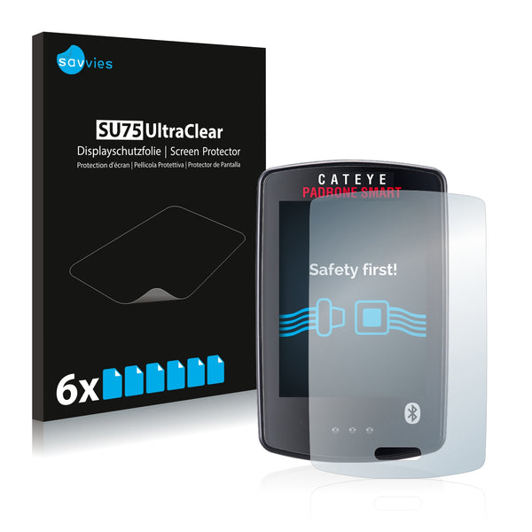 6x Savvies SU75 Screen Protector for Cateye Padrone Smart