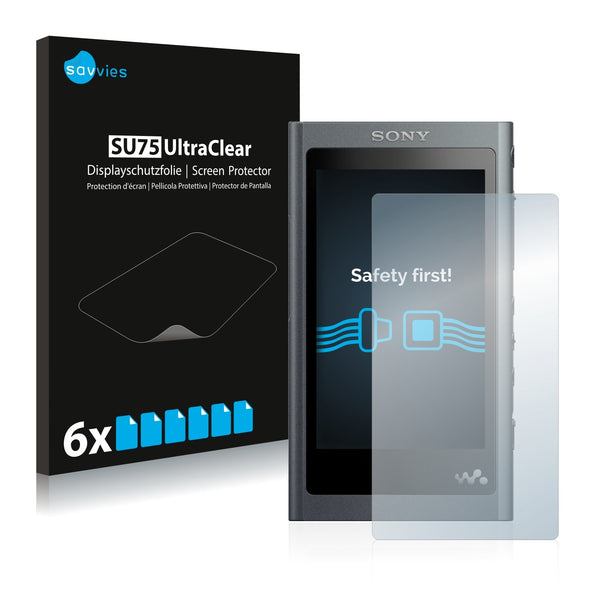 6x Savvies SU75 Screen Protector for Sony Walkman A50
