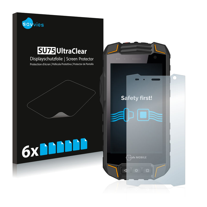6x Savvies SU75 Screen Protector for i.safe Mobile IS520.1