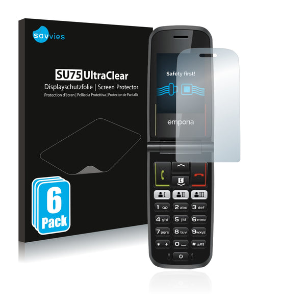 6x Savvies SU75 Screen Protector for Emporia emporiaFLIP