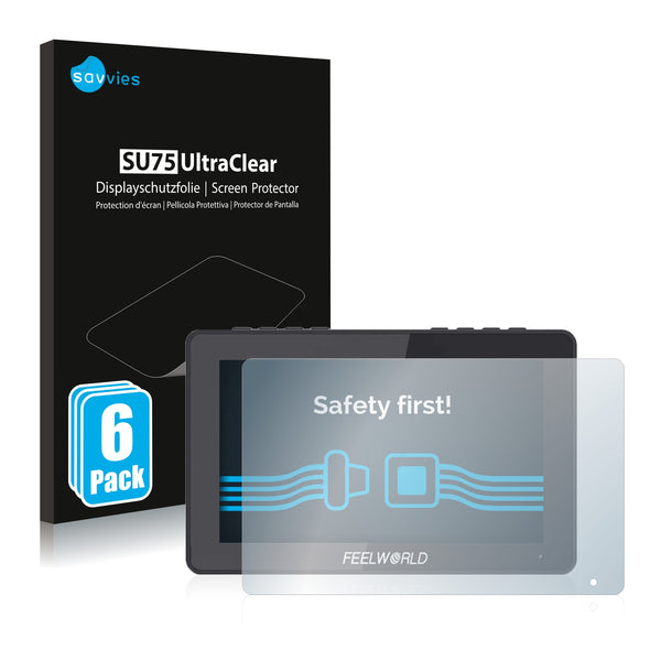 6x Savvies SU75 Screen Protector for Feelworld F5 PRO V2 5.5
