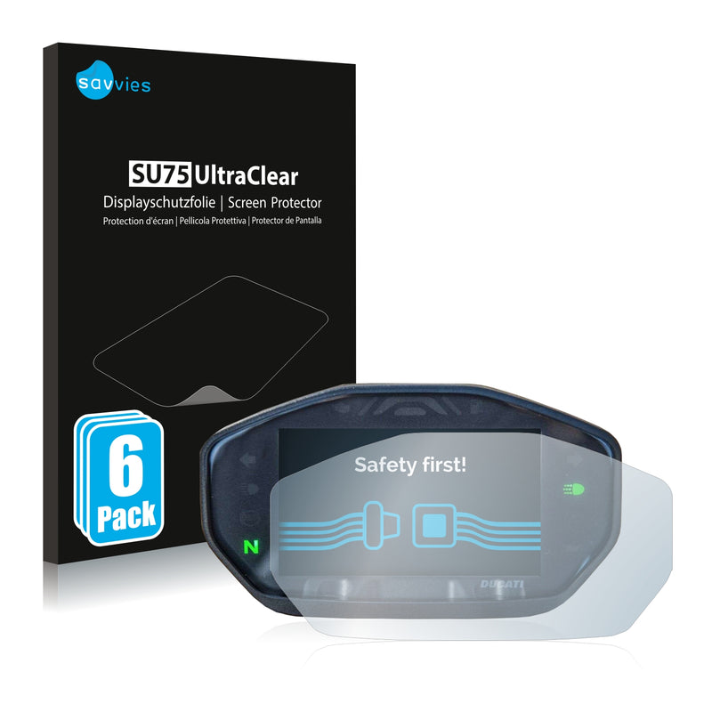 6x Savvies SU75 Screen Protector for Ducati Monster / Monster + 2021