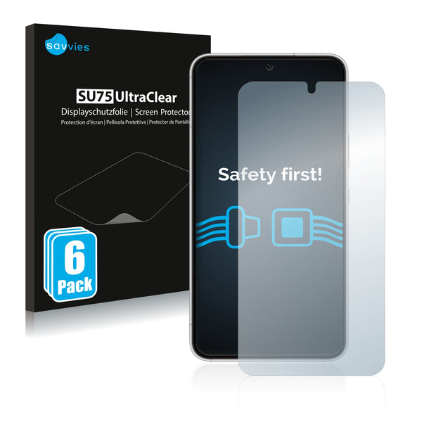 6x Savvies SU75 Screen Protector for Samsung Galaxy S22 5G