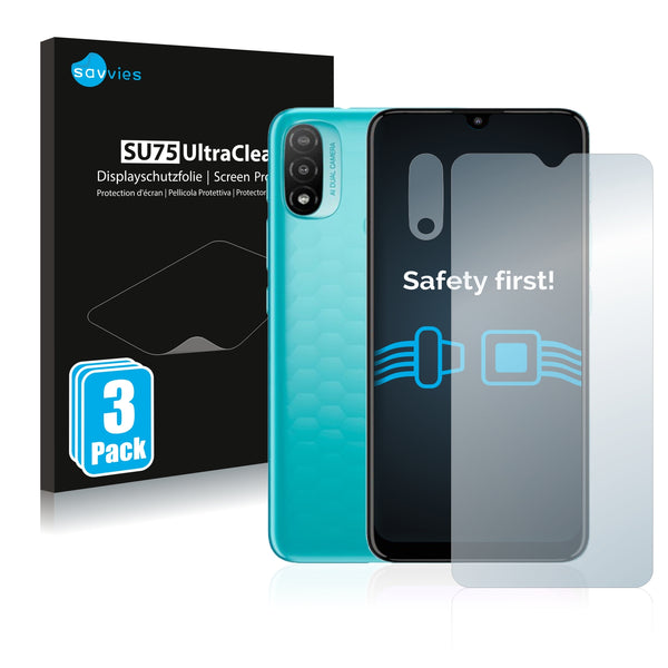6x Savvies SU75 Screen Protector for Motorola Moto E20 (Front + cam)