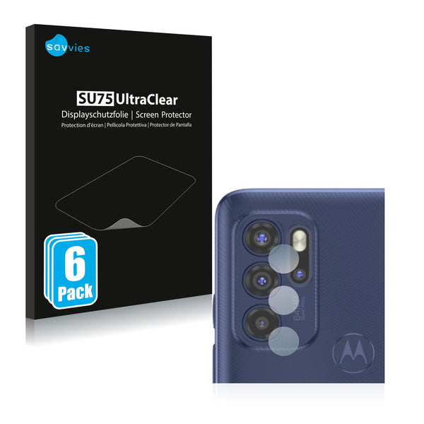 6x Savvies SU75 Screen Protector for Motorola Moto G60S (ONLY Camera)