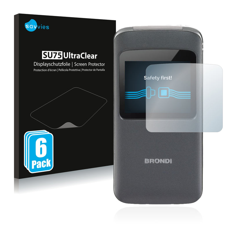 6x Savvies SU75 Screen Protector for Brondi Window (Outer display)
