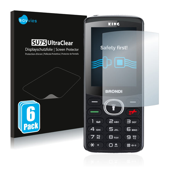 6x Savvies SU75 Screen Protector for Brondi King