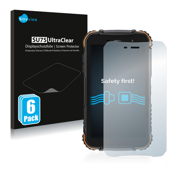6x Savvies SU75 Screen Protector for Doogee S35T