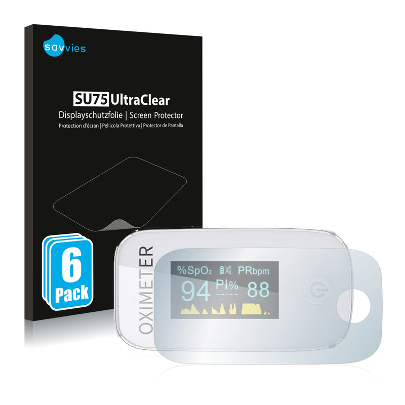 6x Savvies SU75 Screen Protector for Mommed Pulse Oximeter
