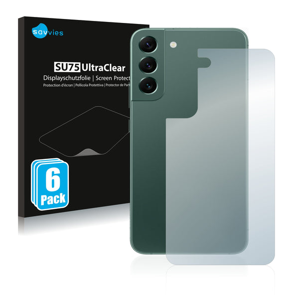 6x Savvies SU75 Screen Protector for Samsung Galaxy S22 Plus 5G (Back)