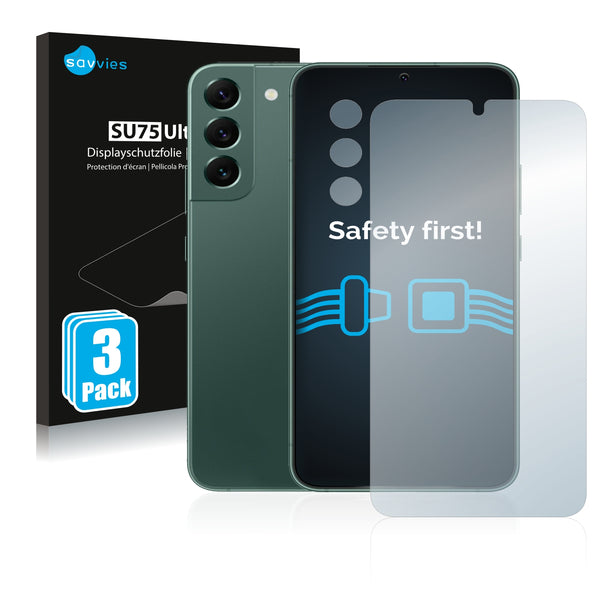 6x Savvies SU75 Screen Protector for Samsung Galaxy S22 Plus 5G (Front + cam)