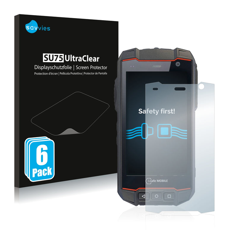 6x Savvies SU75 Screen Protector for i.safe IS530.M1