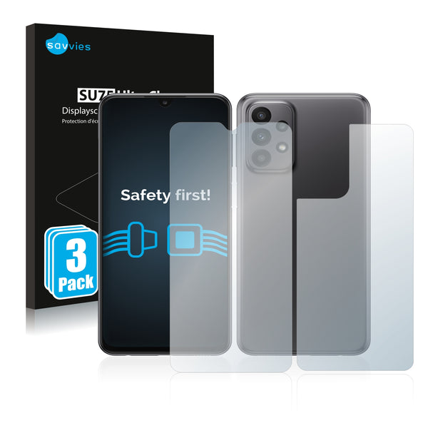 6x Savvies SU75 Screen Protector for Samsung Galaxy A23 (Front + Back)