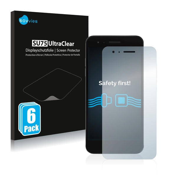 6x Savvies SU75 Screen Protector for LG Rebel 4 LTE