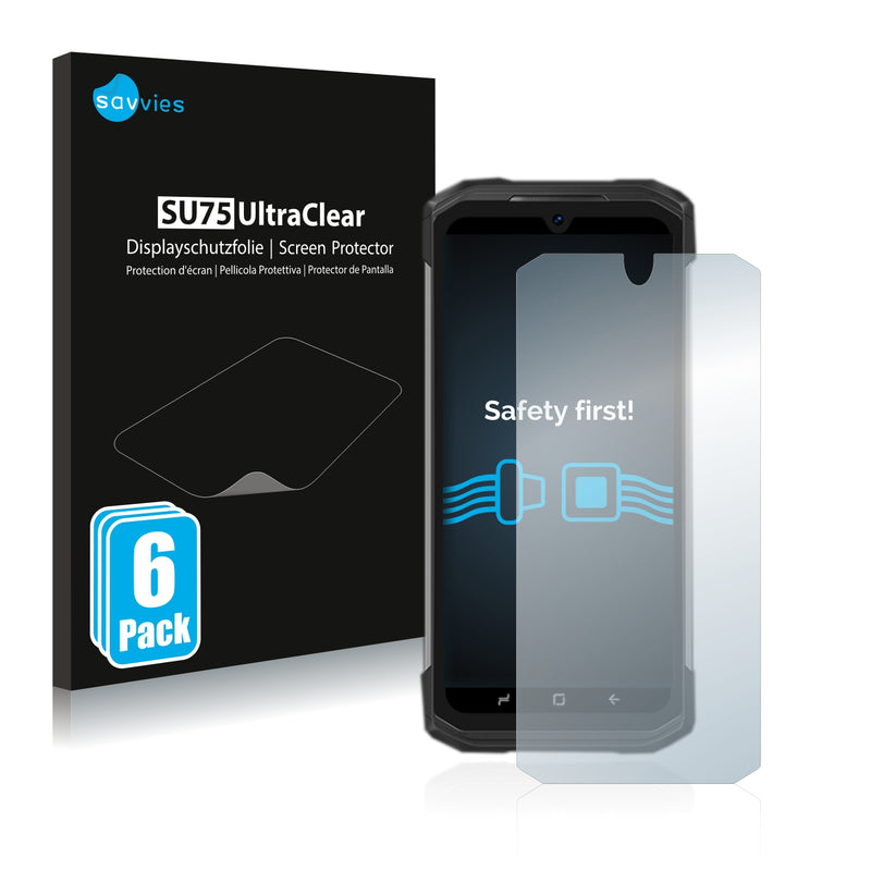 6x Savvies SU75 Screen Protector for Doogee S98 Pro