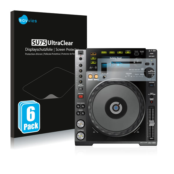 6x Savvies SU75 Screen Protector for Pioneer CDJ-850-K