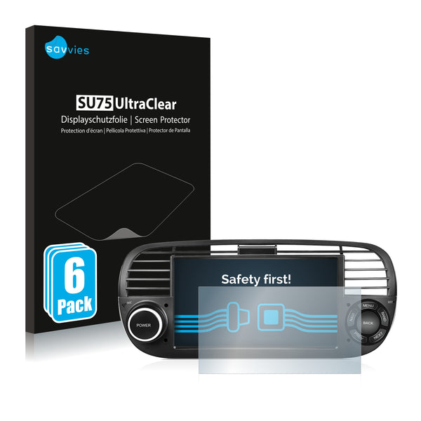 6x Savvies SU75 Screen Protector for Fiat Hikity 7
