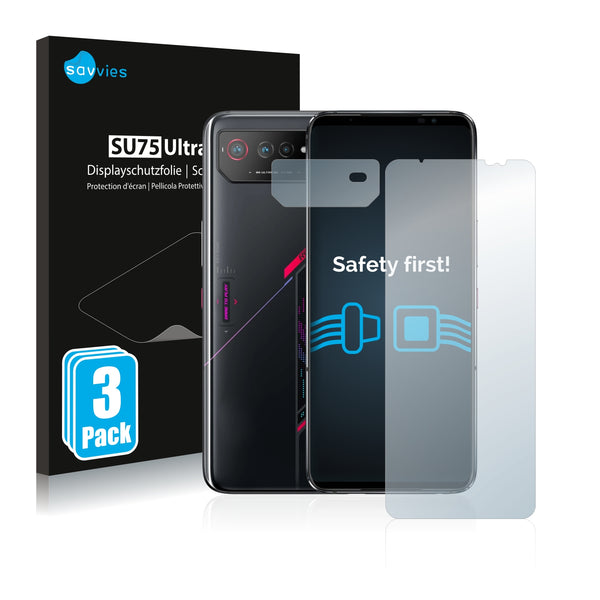 6x Savvies SU75 Screen Protector for Asus ROG Phone 6 (Front + cam)