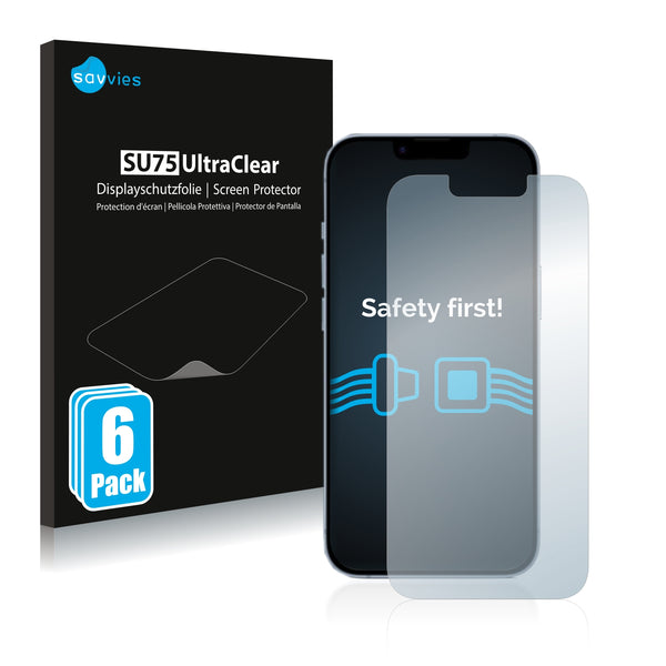 6x Savvies SU75 Screen Protector for Apple iPhone 14