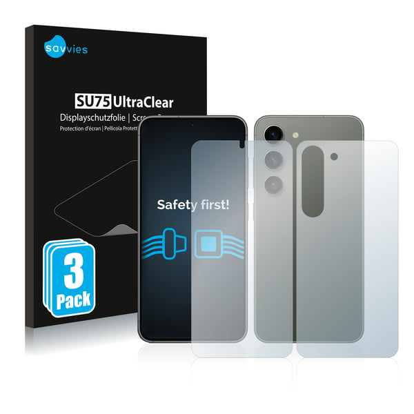 6x Film Screen Protector for Samsung Galaxy S23 Plus (Front & Back)