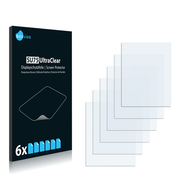 6x Savvies SU75 Screen Protector for Coby MP767